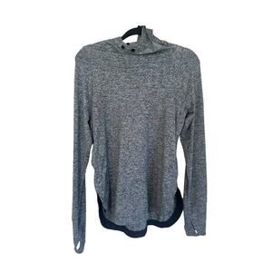 Athleta Uptempo Hoodie Sweatshirt Long Sleeve Thumbhole Grey Heather Size Small